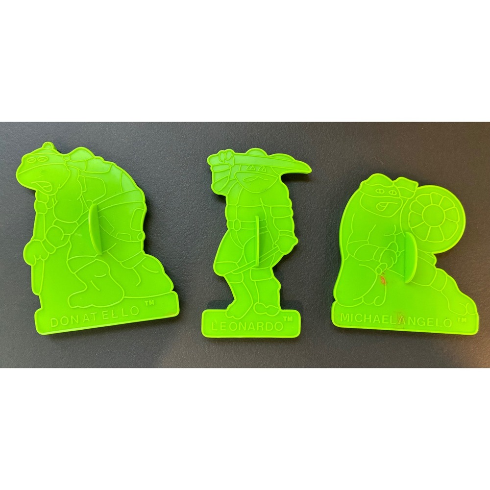 Wilton TMNT Mutant Turtles Cookie Cutters Vintage 1990 Lot 3 Green
